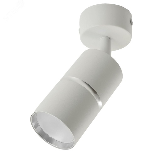 Светильник ДБО GU10 без лампы наклонный белый хром | код ML1861 48642 | FERON