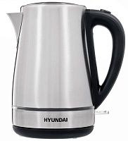 Чайник электрический Hyundai HYK-S3020 1.7л. 2200Вт серебристый матовый/черный (корпус: металл) | код 1180744 | HYUNDAI
