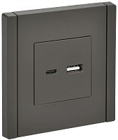 FORTE&PIANO Роз. USB A+C 3,1А FP350 сер. IEK | код FP-U22-D31-K03 | IEK