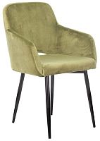 Кресло Бюрократ CH-380F фисташковый Italia 12 на ножках металл черный | код 1611128 | БЮРОКРАТ