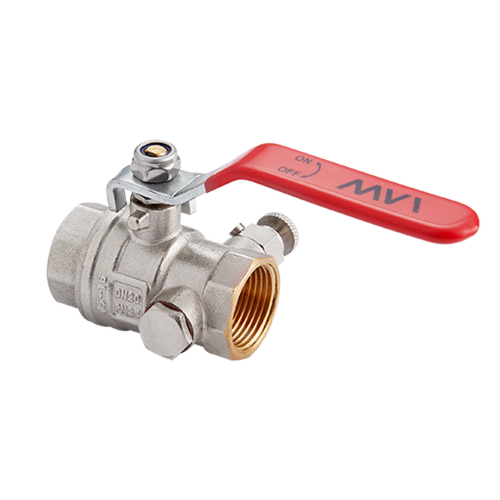 Кран шаровый 1/2' ВВ с дренажем и воздухоотводчиком | код BV.630.04 | MVI Кран шаровый 1/2' ВВ с дренажем и воздухоотводчиком | код BV.630.04 | MVI