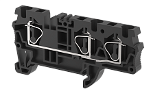 Клемма проходная пружинная 4 мм2 на 3 подключения, черная SQ4-1X2-BLACK | код 2103050005 | Elmex