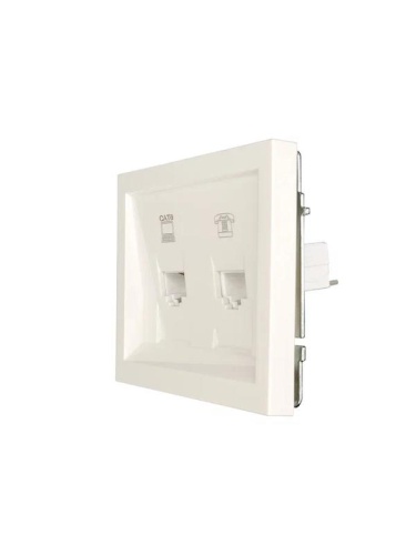 ZIMA Розетка компьютер+телефон слоновая кость с модулем Cat 6 LEZARD | код 704-9088-144 | LEZARD фото 2