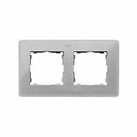 Рамка 2 поста 82 DETAIL, алюминий | код. 8200620-230 | Simon