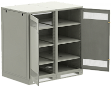 ITK LINEA B Шкаф (пустой) 1450х1400мм дверь двуст. мет. сер. | код LB35-14H49-2M | ITK by IEK