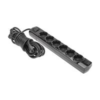 Удлинитель PREMIUM 6 гнезд, 5м, 3х1,5мм?, с/з, с выключателем, черный REXANT | код 13-4120 | REXANT