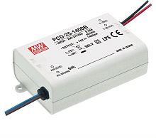 Источник питания AC-DC, 25Вт, стабилизатор тока, вход 180…295В AC, выход 700мА/24-36В, ККМ, изоляция 3750В AC, в кожухе84х57х29.5мм, -30…+60С, возможность подключения диммера на входе | код PCD-25-700B | MeanWell