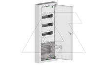 Щит настенный MSF TWIN RN комбинированный,3*12M+1xМП перф., N/PE-шинки, 1xSCHUKO, мет. дверь, белый RAL9016, 358x853x100mm, IP30 | код 2015-30S | Elektro-plast Nasielsk