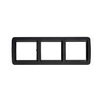 Рамка тройная горизонтальная CLASSICO черная 2303HB IN HOME | код 4690612061146 | IN HOME