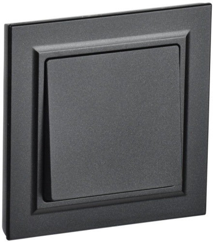 Выключатель 1-кл. СП BRITE ВСР10-1-0-БрЧ 10А в сборе черн. | код BR-V10-0-10-K02-F | IEK Выключатель 1-кл. СП BRITE ВСР10-1-0-БрЧ 10А в сборе черн. | код BR-V10-0-10-K02-F | IEK