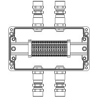 TBE-P-04-(16xCBC.4)-2xKA2MHK(A)-2xKA2MHK(C)1Ex e IIC Т5 Gb / Ex tb IIIC T95°C Db IP66/КЗ Un=500 В, In=32 А Взрывозащищенная клеммная коробка GRP 220x120x90мм 1Ex e IIC Т5 Gb / Ex tb IIIC T95°C Db IP66 Температурный режим Т5 40°C Кольца заземления Ко Код т