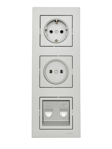 Рамка 3-местн. вертик. VESNA платина LEZARD 742-3500-153 фото 4 Рамка 3-местн. вертик. VESNA платина LEZARD 742-3500-153 фото 4