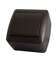 Выключатель 1-кл. открытой установки IP44 10А шоколад Селигер TDM | код SQ1818-0201 | TDM