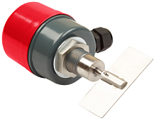 Механический ротационный датчик предельного уровня сыпучих материалов в алюм. корпусе, компактное исполнение, -30 +80 С, Рmax=0.8 bar, 24 VAC, IP65, прямоугольная лопасть 35х80 мм, нерж. сталь, скорость вращения 1 об/мин, соединение- резьба 3/4 , контргай