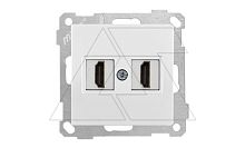 21 - Розетка 2xHDMI, белая | код 2100-458-0101 | Mutlusan