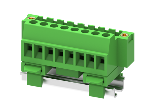 MC-PC5.08V17C-SF Разъём штекерный MC, шаг 5.08мм,17 конт. для DIN-рейки, фланц.,зел., шт | код MC-PC5.08V17C-SF | SUPU