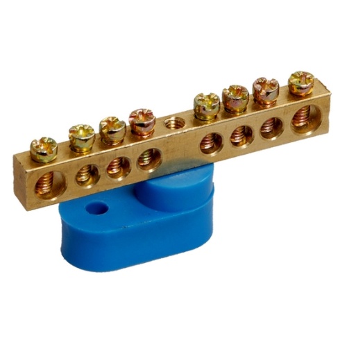 Шина заземления PE с одним угловым изолятором, ШНИ-6х9-10-У1-Ж, цвет изолятора: желтый (10 шт.) | код YNN10-69-10C1-K05 | IEK Шина заземления PE с одним угловым изолятором, ШНИ-6х9-10-У1-Ж, цвет изолятора: желтый (10 шт.) | код YNN10-69-10C1-K05 | IEK