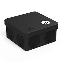 Коробка уравнивания потенциалов (КУП) 60-0210-9005-У для прямого монтажа двухкомпонентная безгалогенная (HF) черная 80х80х40 (132шт/кор) Промрукав | код 60-0210-9005-У | ПРОМРУКАВ