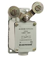 Выключатель концевой ВК-200-БВ-11-67У2-32, V-образный рычаг с роликом на каждом плече, без сальника, ход влево, cамовозврат, ступень 3- 61мм, IP67 (ЭТ) | код ET008966 | Электротехник