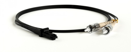 Патч-корд волоконно-оптический (шнур) MM 50/125 ST-MTRJ(папа) 2 мм duplex LSZH 3 м, Hyperline FC-D2-50-MTRJM/PR-ST/PR-H-3M-LSZH-BK | код 27931 | Hyperline