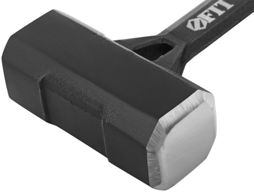 Кувалда кованая 1кг пластик. прорезиненная ручка цельнометал. FIT 45270 фото 4