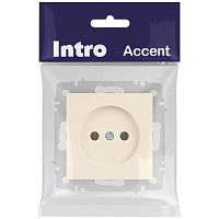 Розетка Intro Accent 6-201-02 2P, 16А-250В, IP20, СУ, слоновая кость | код Б0063659 | ЭРА