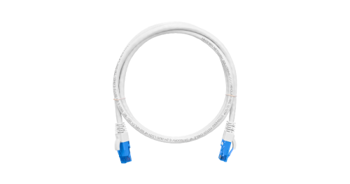 Коммутационный шнур NIKOMAX U/UTP 4 пары, Кат.6 (Класс E), 250МГц, 2хRJ45/8P8C, T568B, заливной, с защитой защелки, многожильный, BC (чистая медь), 24AWG (7х0,205мм), LSZH нг(А)-HFLTx, белый, 0,15м | код NMC-PC4UE55B-001-C-WT | NIKOMAX Сери