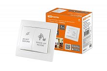 Переключатель с кнопкой Не беспокоить и Уборка белая Таймыр TDM | код SQ1814-0606 | TDM