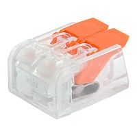 Универсальная компактная клемма СМК 221-412, 2-проводная до 4,0 мм кв (пакет 5 шт/уп) REXANT | код 07-5206 | REXANT