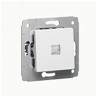 Выключатель 1-клавишный CARIVA, с подсветкой, скрытый монтаж, белый | код. 773610 | Legrand