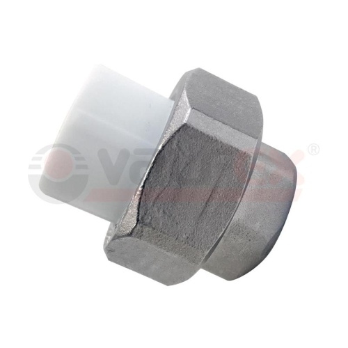 Муфта усиленная комб. разъем. (американка) с внутренней резьбой 25х3/4дюйм (80/20) бел. | код 10157020У | VALFEX