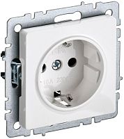 BRITE Розетка 1-местная с заземлением без защитных шторок 16А РС11-1-0-БрБ белый | код BR-R11-16-K01 | IEK