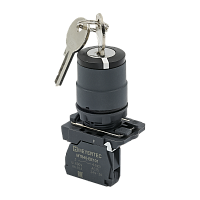 Переключатель с ключом на 2 положения с фиксацией, 1 выемка, 1NO, IP65, пластик MTB5-AG21 | код 137260 | MEYERTEC