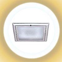 Светильник встраиваемый Dorado 226 53 06 квадратный под КЛЛ 2х26W Е27, с накладным стеклом, никель, алюминиевое литье Comtech | код CH918210 | COMTECH