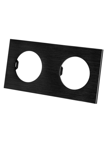 Рамка двойная агат, алюминий, шлифованный, Байкал TDM | код SQ1819-0261 | TDM