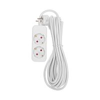 Удлинитель STANDARD 2 гнезда, 5м, 3х1,0мм?, с/з, белый REXANT | код 13-4005 | REXANT