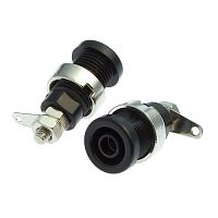 Гнездо RUICHI Z016 4 мм panel jack чёрный, на панель под пайку | код 106908 | Ruichi