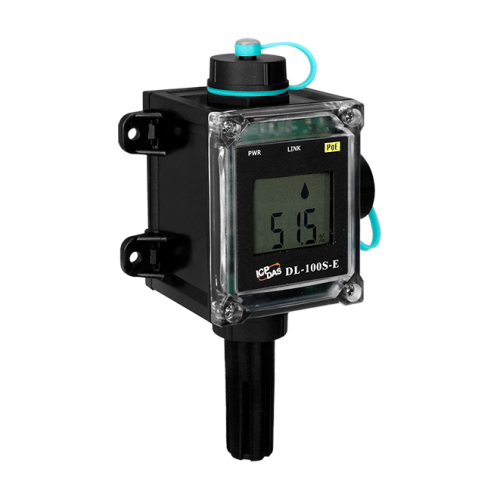 DL-100S-E CR IP66 Remote Temperature and Humidity Data Logger with LCD Display, Using Modbus TCP and MQTT Protocols (Black Cover) (RoHS) | код 00-06134840 | ICP DAS