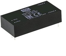 Источник питания DC-DC, 15Вт, вход 48В (36…75В) DC, потребление без/под нагр. 5мА/360мА, выход 15В/1000мА, КПД 87%, ёмкостная нагр. макс. 720мкф, изоляция 4000В AC, в корпусе 50.8х25.4х12мм, -40…+90С | код MDS15C-15 | MeanWell