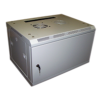 Шкаф настенный 2, 9U 600x600, дверь металл | код TWT-CBW2-9U-6x6-M | TWT