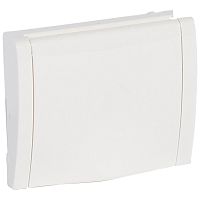 Лицевая панель - Galea Life - для розетки 2К+З - с защитными шторками + крышка - White | код 777022 | Legrand