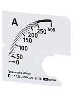 Шкала Ш72 250/5А-1,5 (для А72 Х/5А) TDM | код SQ1102-2058 | TDM