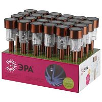 Светильник садовый SL-SS30-CPR солнечная батарея нерж. сталь. медн. 32см (24/1320) Эра Б0032594