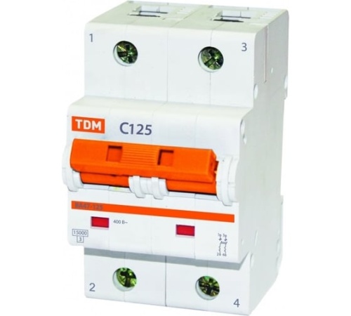 Авт. выкл. ВА47-125 2Р 125А 15кА х-ка D TDM | код SQ0208-0024 | TDM Авт. выкл. ВА47-125 2Р 125А 15кА х-ка D TDM | код SQ0208-0024 | TDM