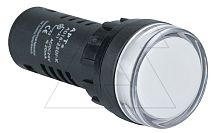 Индикатор светодиодный моноблочный AD16-22D, белый, LED 24VAC/DC, фильтр 5V, IP65, 22mm | код AD16-22D/W23-K5 | АРТ