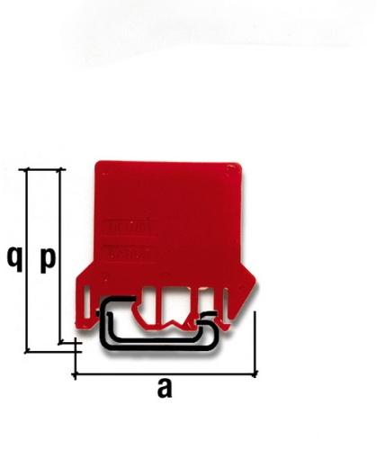 Разделитель клемм ESC-DFU/7/R (для ESC2-DBC.2/4, красный) | код 003903015 | ETI Разделитель клемм ESC-DFU/7/R (для ESC2-DBC.2/4, красный) | код 003903015 | ETI