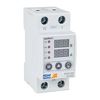 Реле напряжения OptiRel D PVС-80 с ЖК-дисплеем и контролем тока 80 А | код 357870 | КЭАЗ