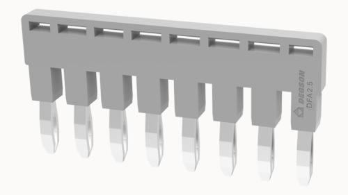 DFA2.5-08P-11-00Z(H), 8П, Перемычка DFA для клемм DC, 2.5 мм.кв, серый, шт | код 92119900207 | DEGSON