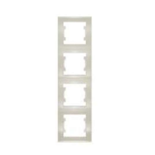 Рамка 4-м Бриллиант верт. сл. кость UNIVersal