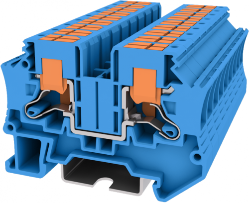 TPV6-2-BU Клемма TP 1-1 проходная боковой ввод Push-in, сеч.6мм2, син., шт | код TPV6-2-BU | SUPU TPV6-2-BU Клемма TP 1-1 проходная боковой ввод Push-in, сеч.6мм2, син., шт | код TPV6-2-BU | SUPU